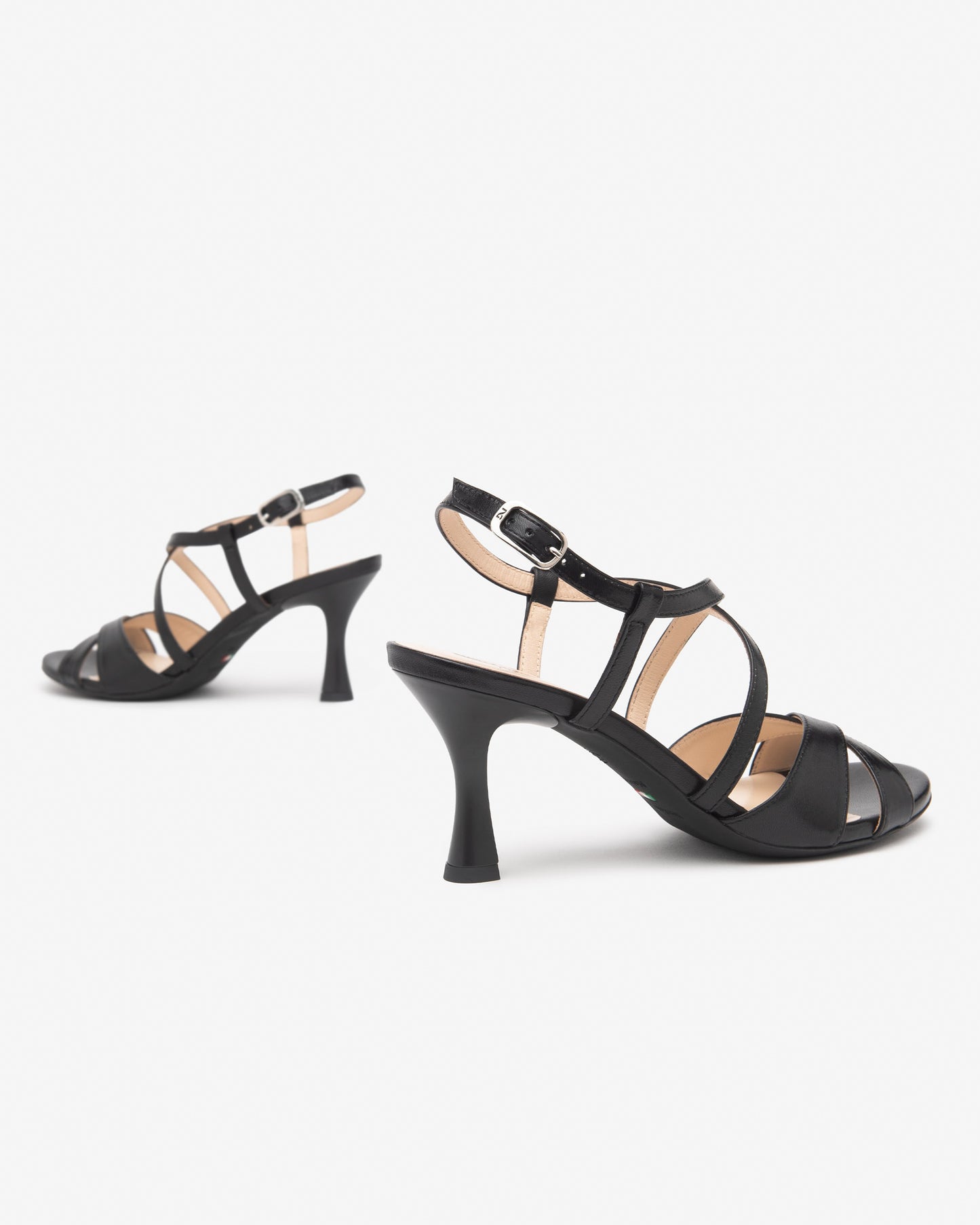 Black leather sandal Nero Giardini
