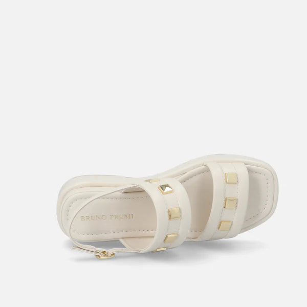 Bruno Premi Burro Low Sandal with Platinum Studs