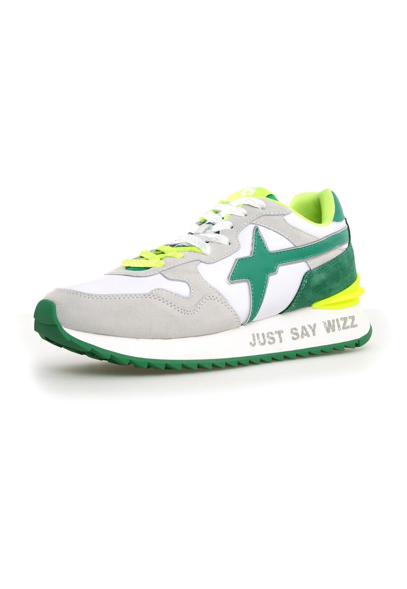 Sneaker W6yz YAK Suede White Green, Uomo