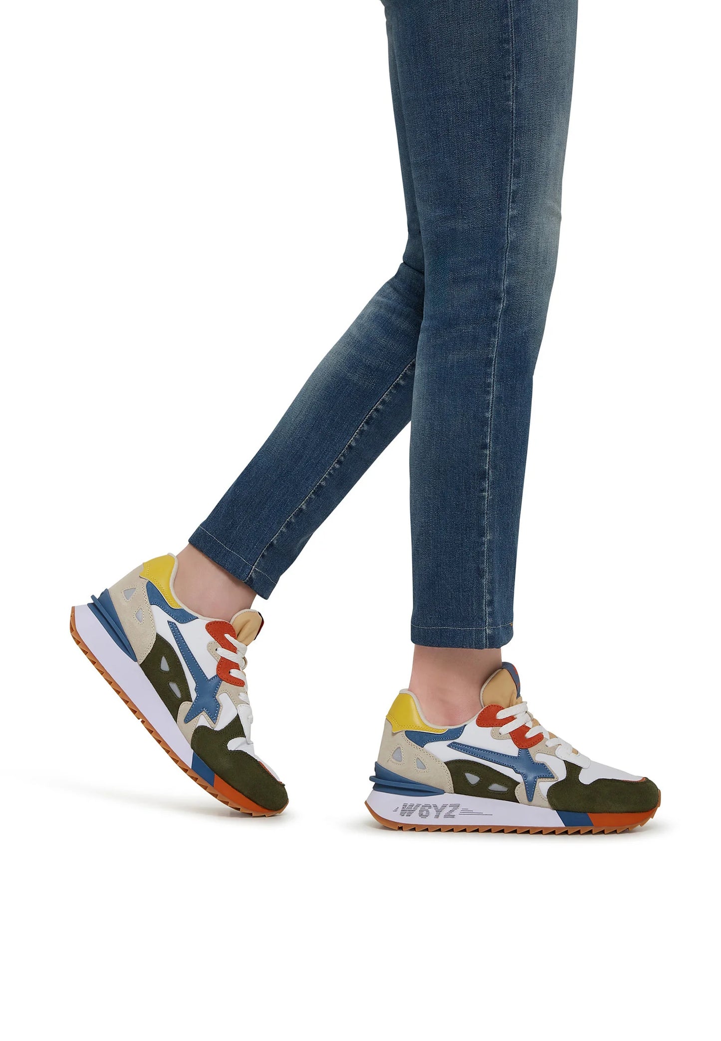 W6yz Sneakers Match M 01 1F31 Military/Beige/Azure