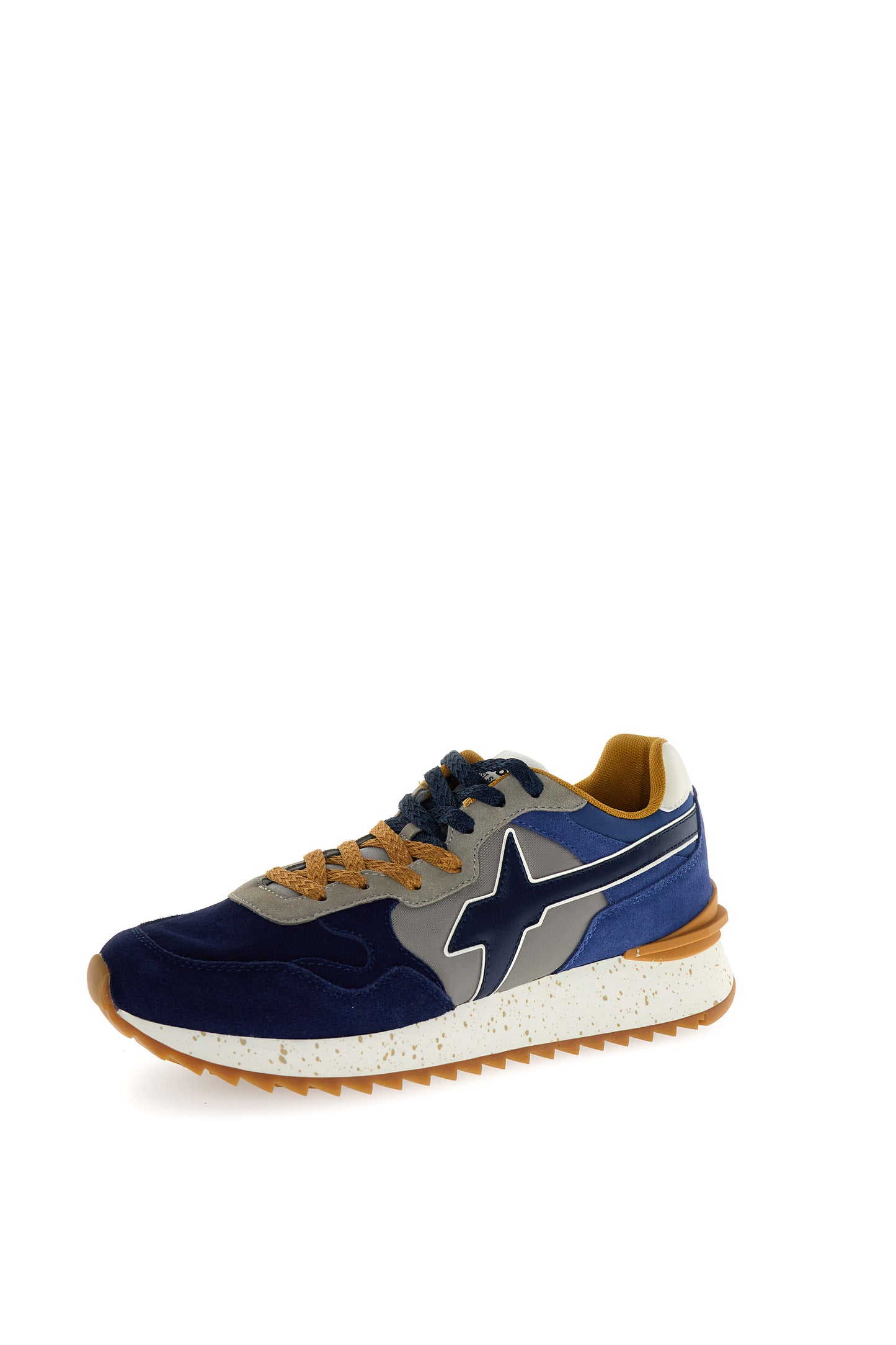 YAK-M. - Sneaker in tessuto tecnico e suede - Navy-Grey