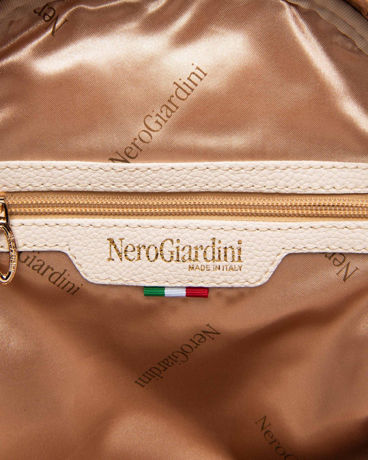 Beige Black Gardens Backpack