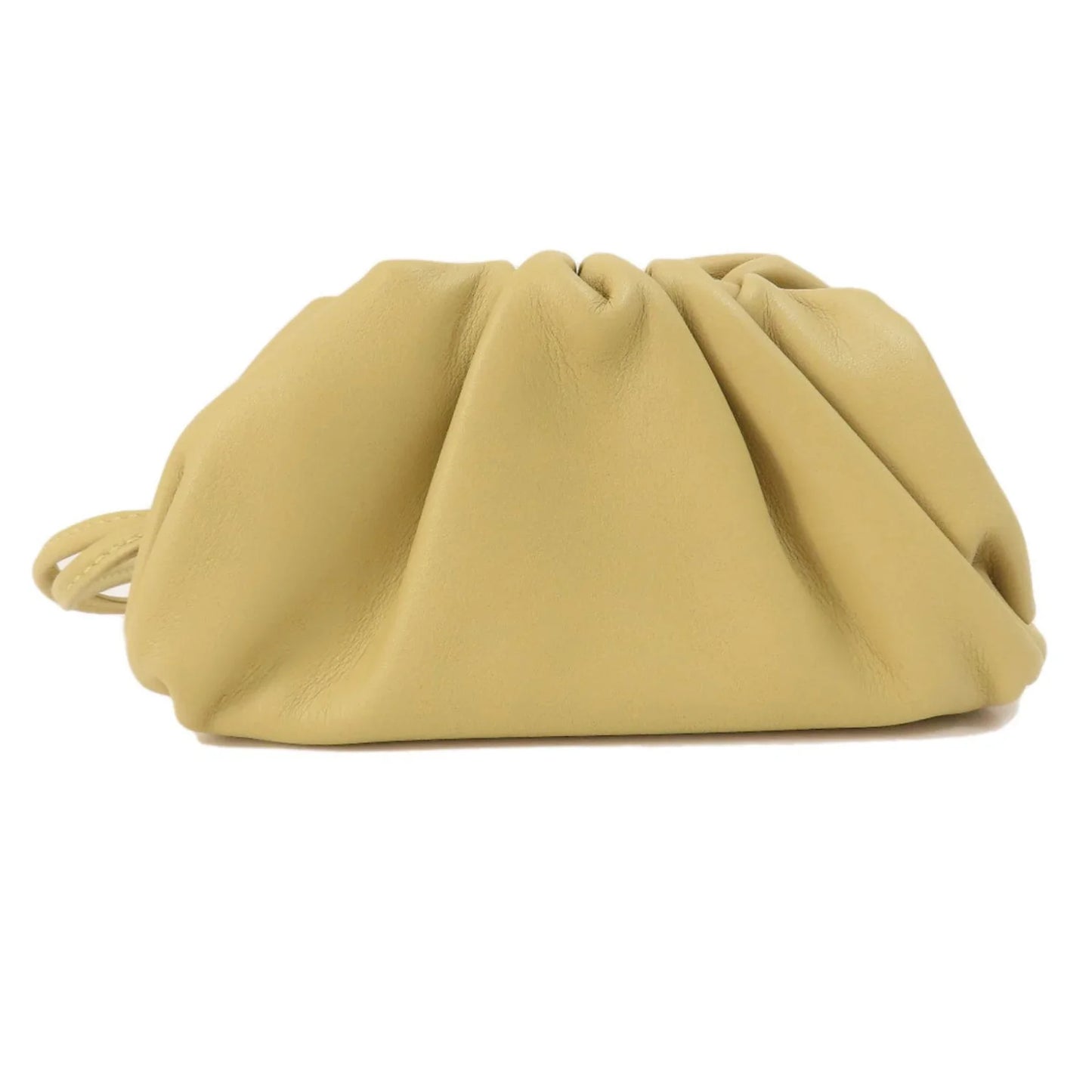 Bottega Veneta – Portamonete The Pouch in pelle beige