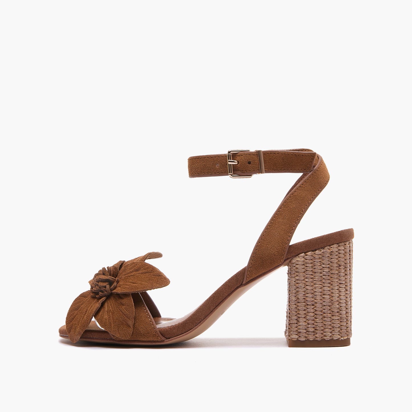 EMANUELLE VEE Sandalo in camoscio tortora Farah 461M-203-12-P011
