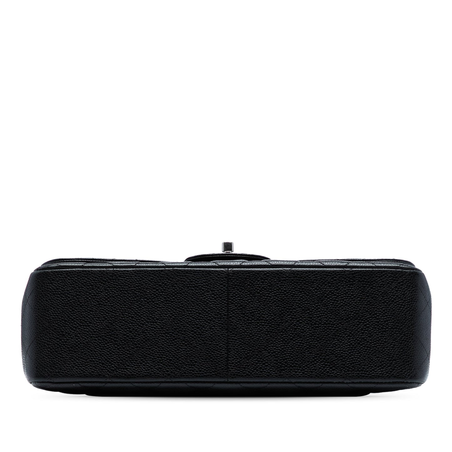 Chanel Classic Double Flap Jumbo in Pelle di Caviale Nera – Hardware Argento