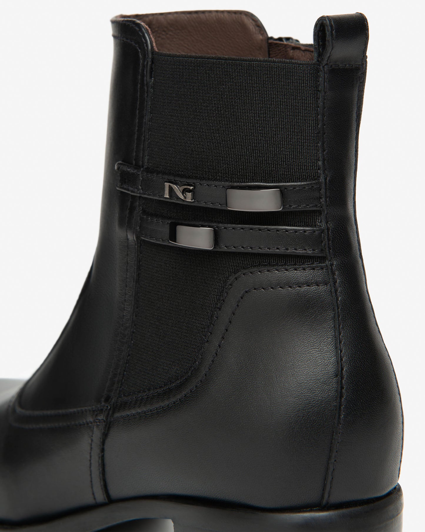 NeroGiardini Stivaletti Donna in Pelle e Tessuto I513840D-100 Nero in pelle