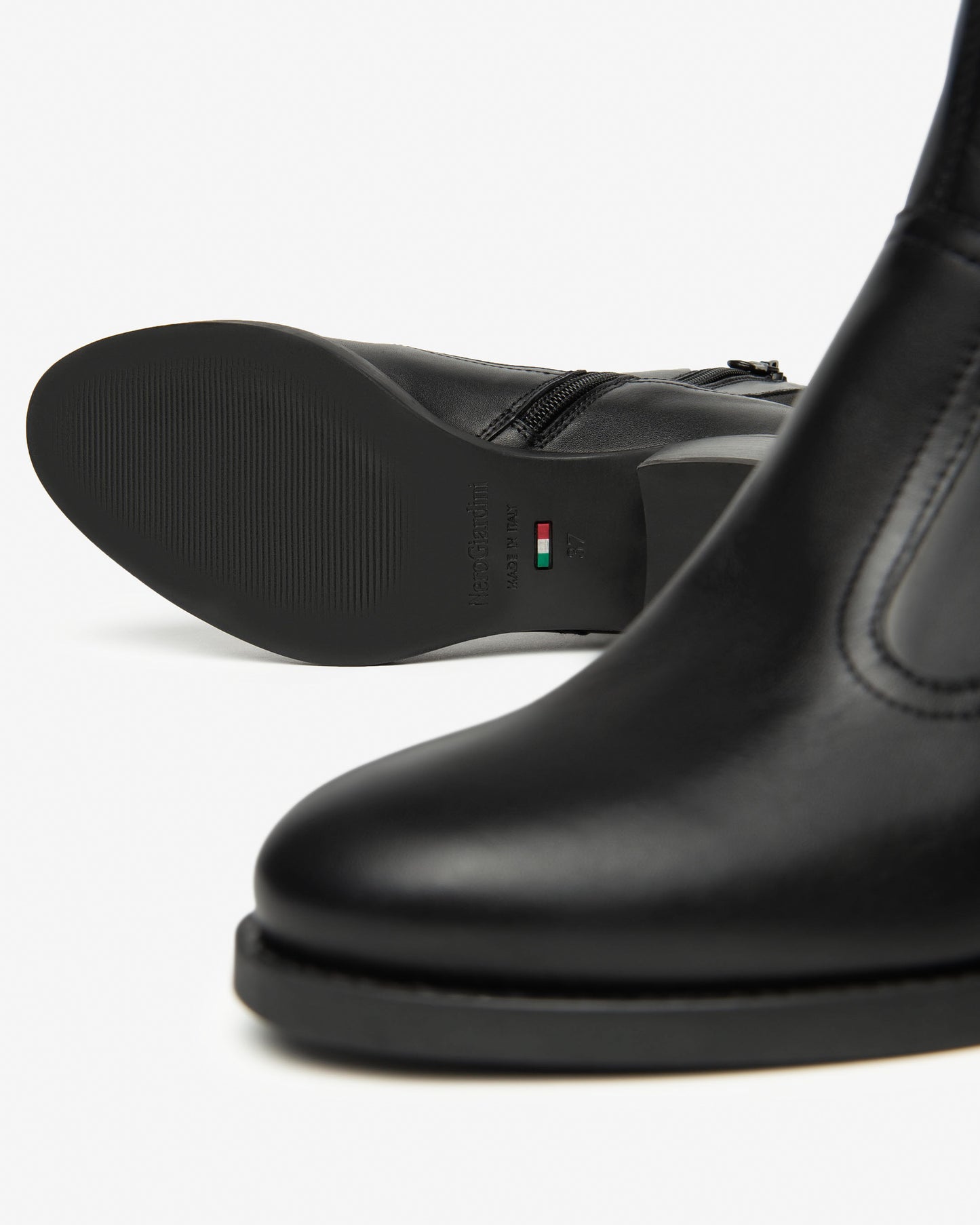 NeroGiardini Stivaletti Donna in Pelle e Tessuto I513840D-100 Nero in pelle