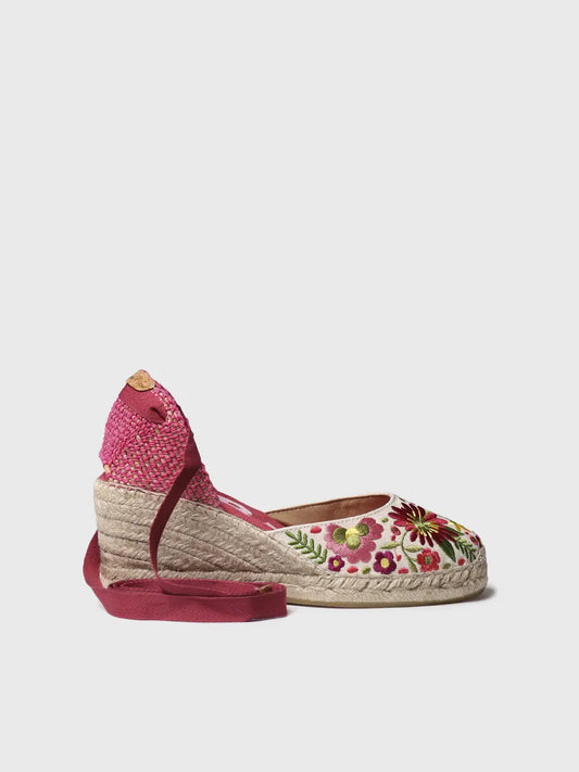 Toni Pons Espadrillas da donna ricamate con zeppa Castell