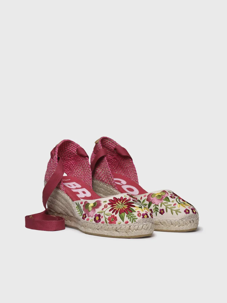 Toni Pons Espadrillas da donna ricamate con zeppa Castell