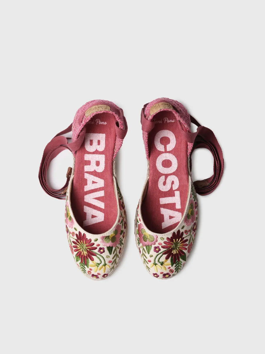 Toni Pons Espadrillas da donna ricamate con zeppa Castell