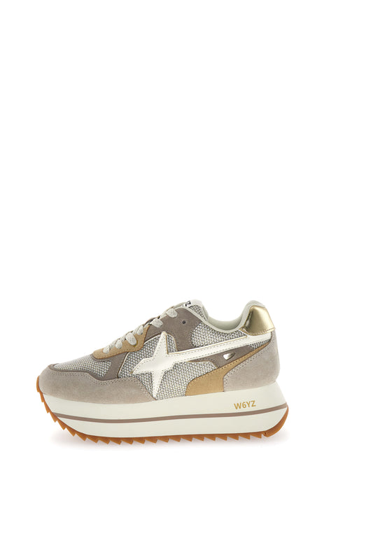 W6YZ DEVA - Sneakers basse GREY-WHITE-BEIGE