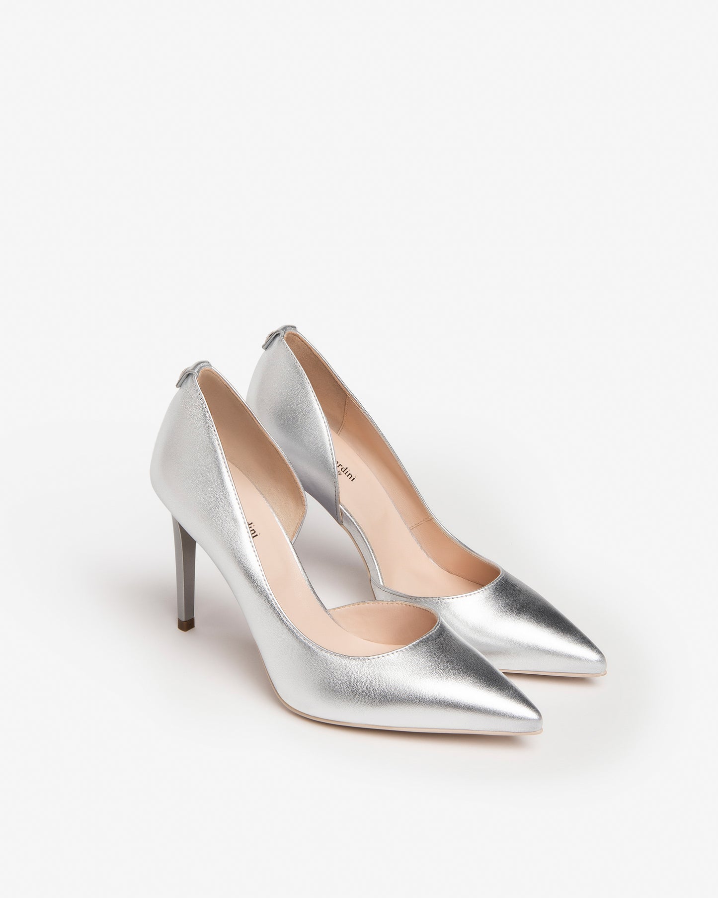 Dècollettè da donna in pelle Argento E318332DE_700