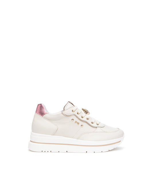 Sneakers Color Osso Nero Giardinin Con Charms Cipria