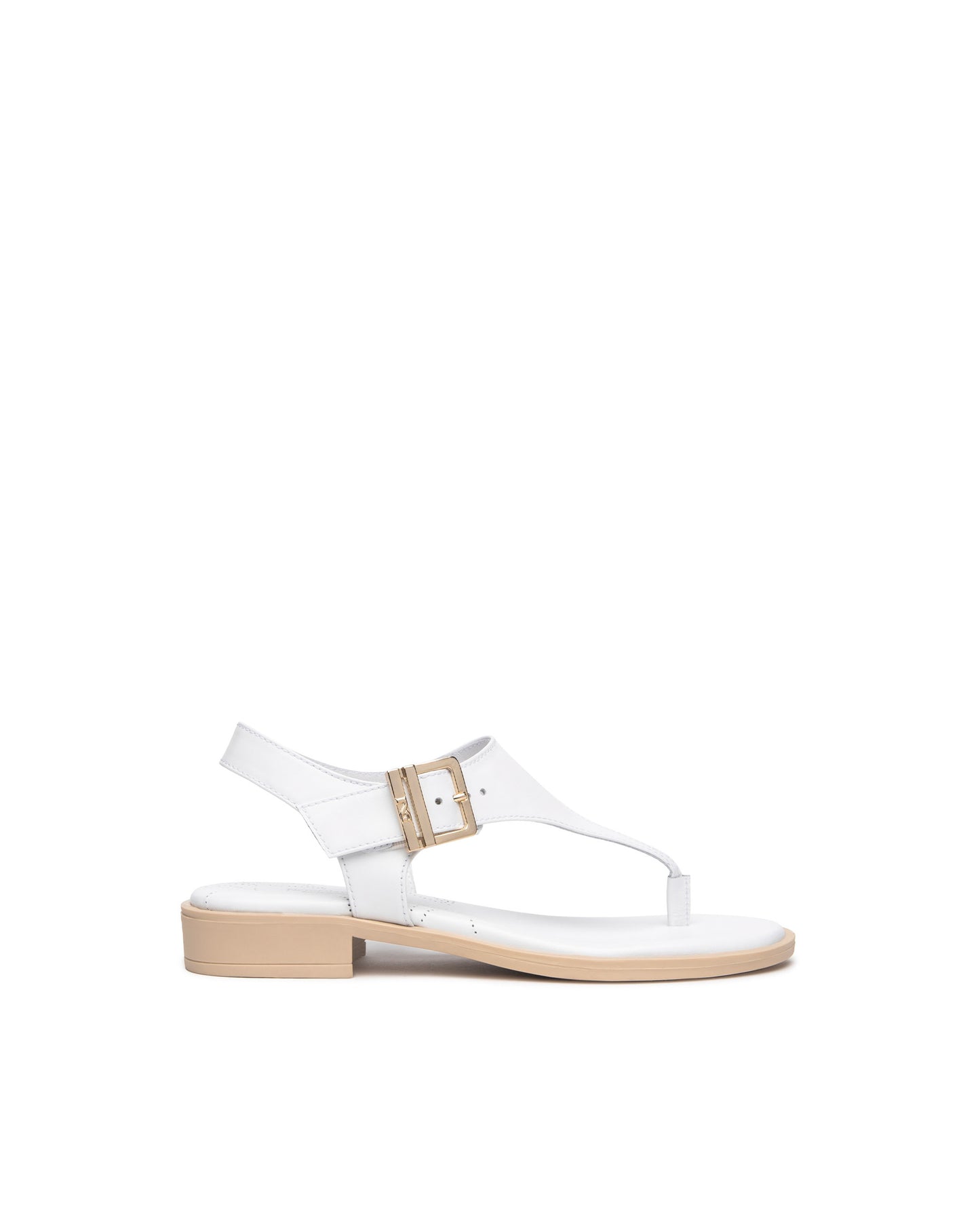 Sandalo Infradito tacco 2cm Nero Giardini colore Bianco Con fibbia platino