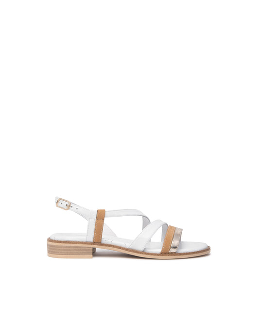 Nero Giardini Sandalo Donna Bicolore Bianco e Beige