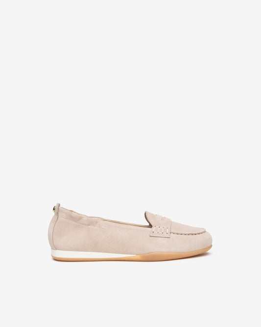 Mocassini in pelle scamosciata Beige da donna  E615040D_677