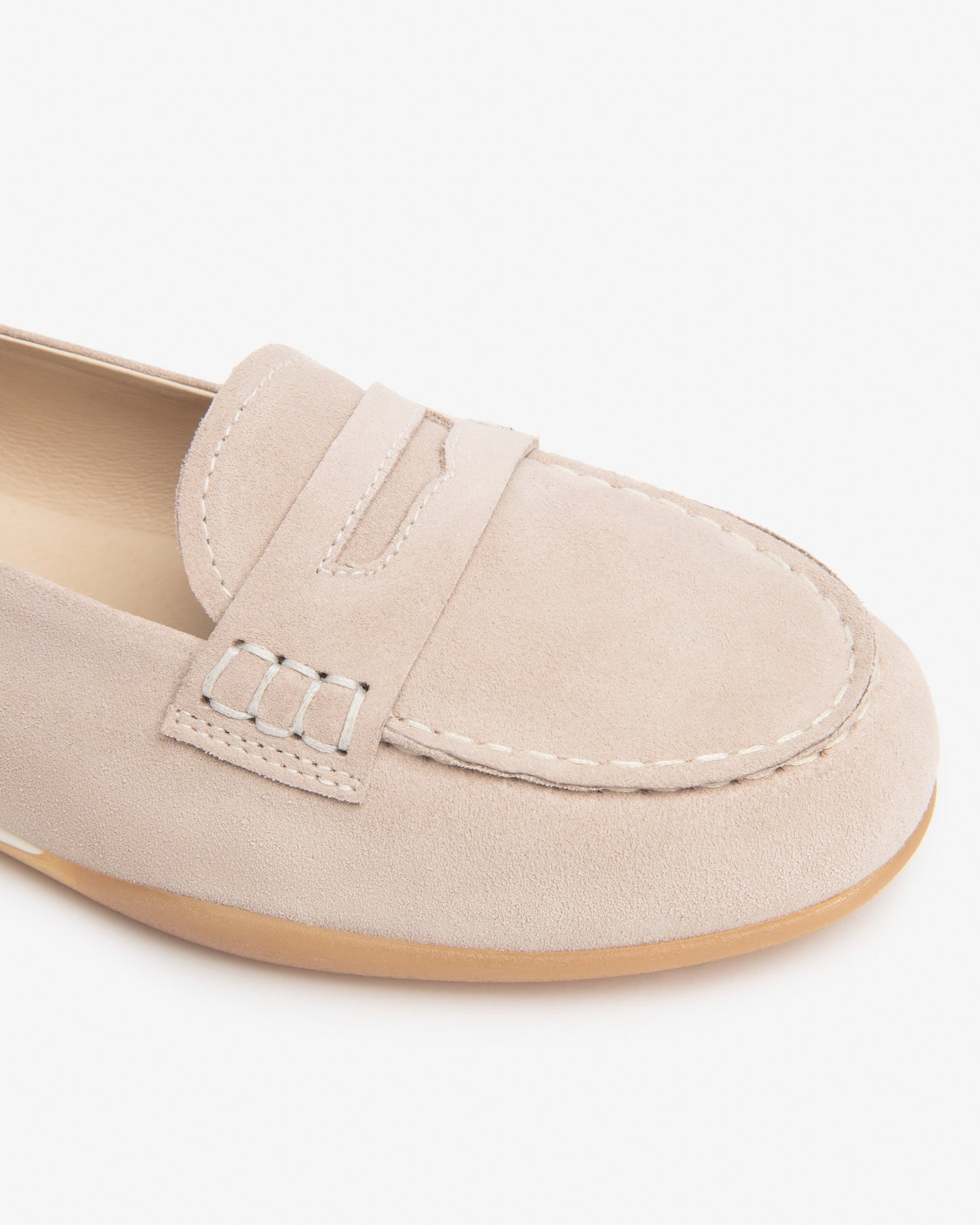 Mocassini in pelle scamosciata Beige da donna  E615040D_677