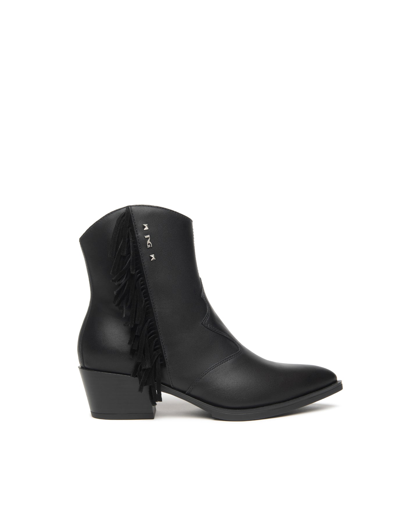 Stivaletti in pelle da donna Nero E615130D_100