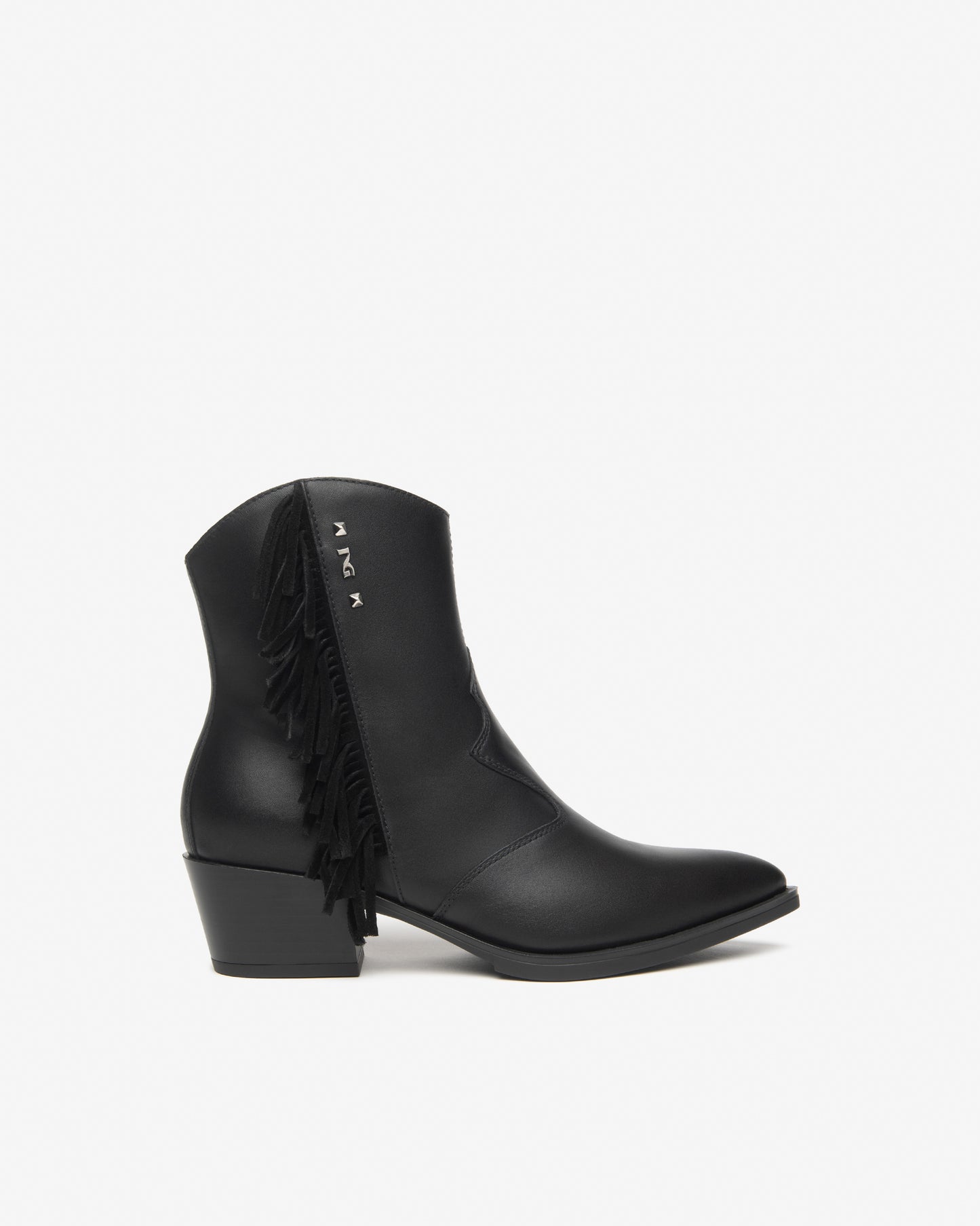 Stivaletti in pelle da donna Nero E615130D_100