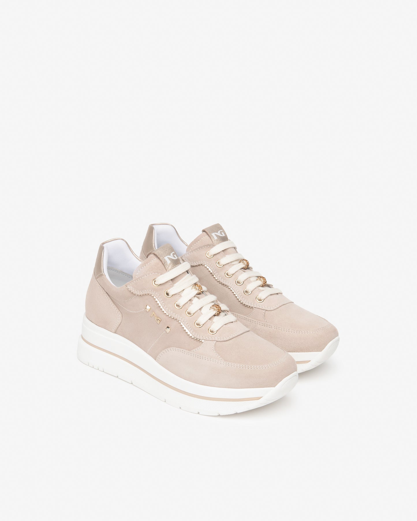 Sneakers Nero giardini Velour Beige E615200D