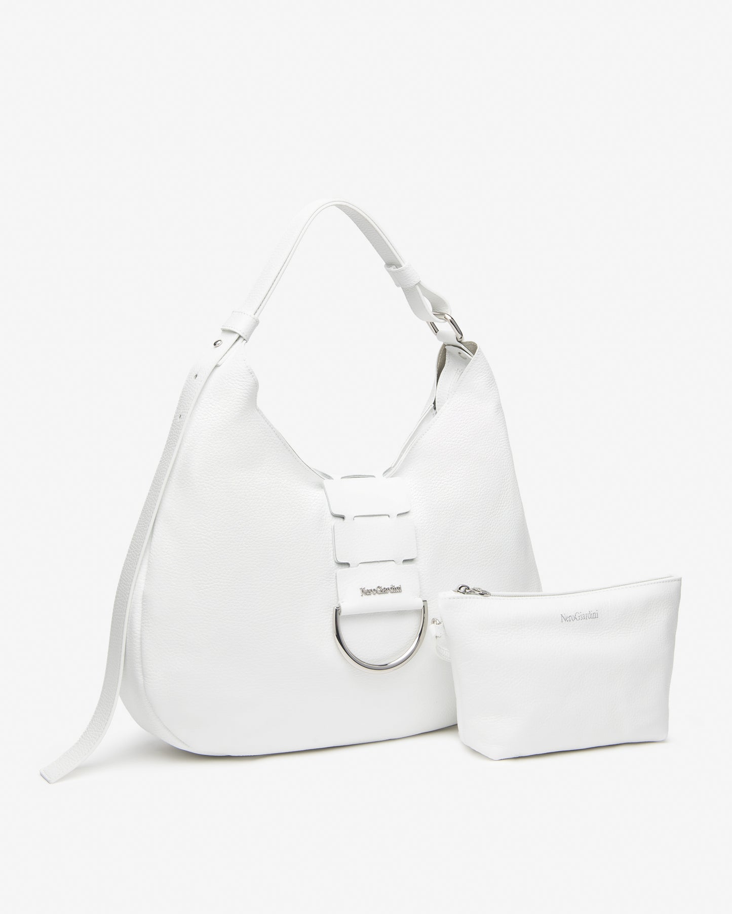 Borsa a tracolla in pelle Bianca da donna E644161D_707