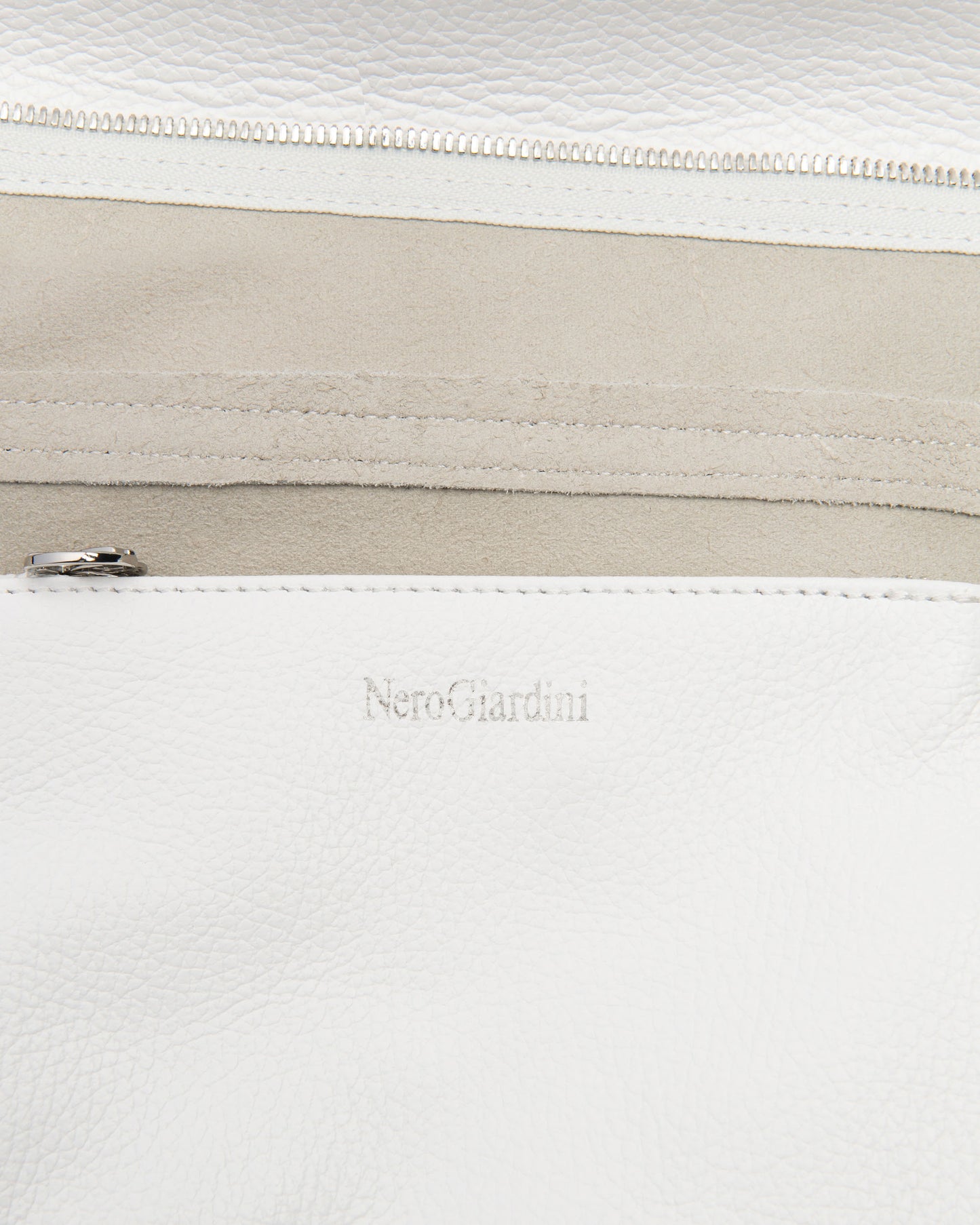 Borsa a tracolla in pelle da donna bianca nero giardini E644162D_707