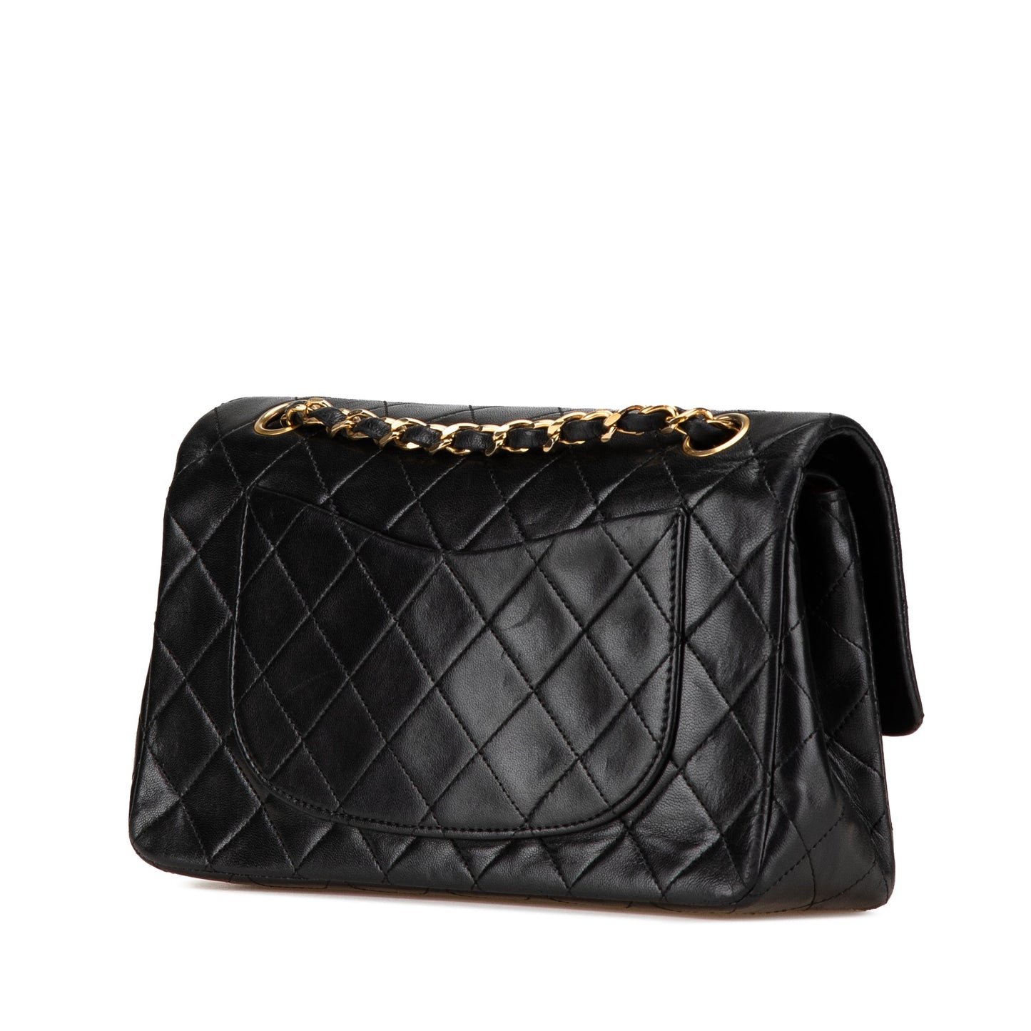 Chanel Classic Double Flap Small – Pelle di agnello nera – Serie 1 (1989–1991)