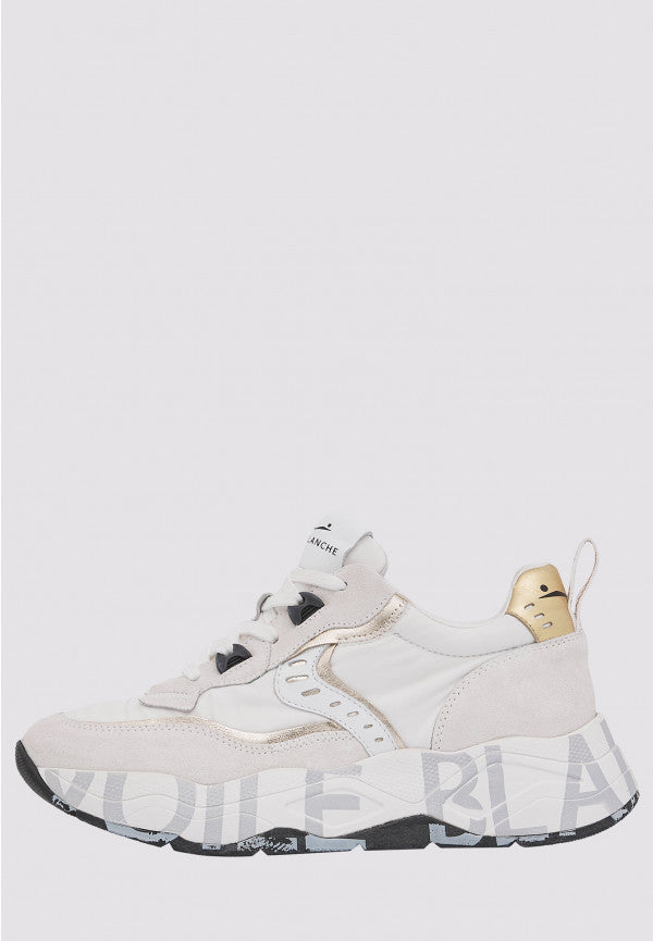 Club 105 sneakers in suede e tessuto tecnico Bianco-Platino