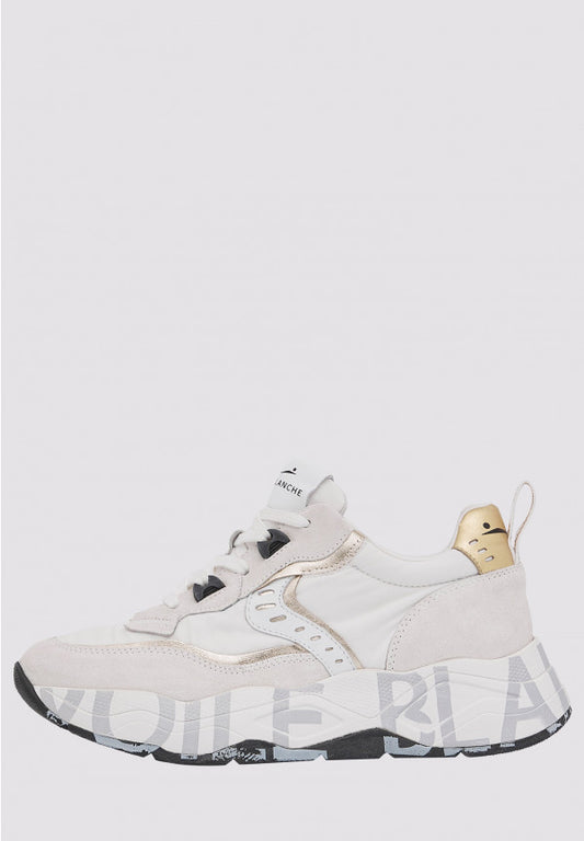Club 105 sneakers in suede e tessuto tecnico Bianco-Platino
