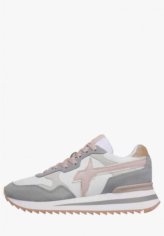 YAK-W. - Sneakers in tessuto tecnico e suede - Grigio chiaro