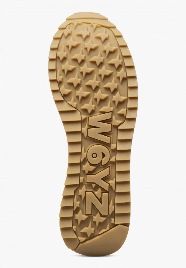 W6YZ YAK-M. - Sneakers in suede e tessuto tecnico - Tortora-Beige