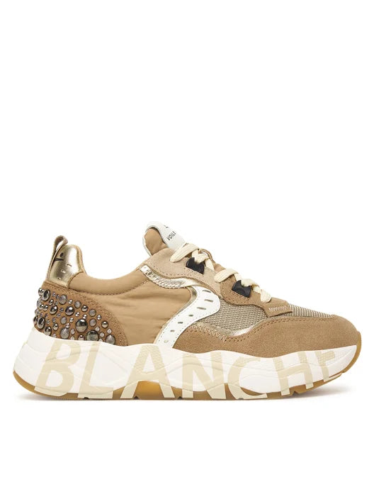 Voile Blanche Club 105 Sneaker donna in camoscio marrone-beige