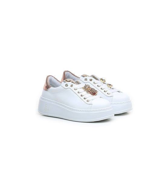 Gio+ – Sneakers donna in pelle – Art. PIA240B Bianco