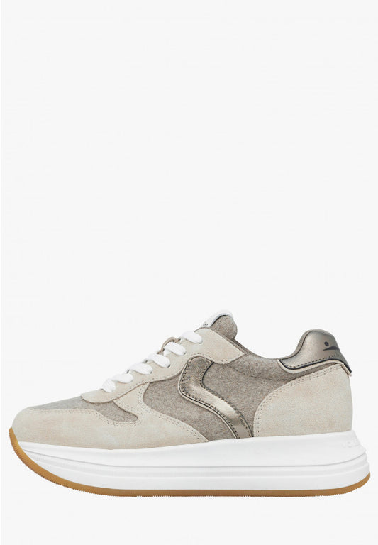 MERRY. SUEDE AND FABRIC SNEAKERS BEIGE 2018667042E41