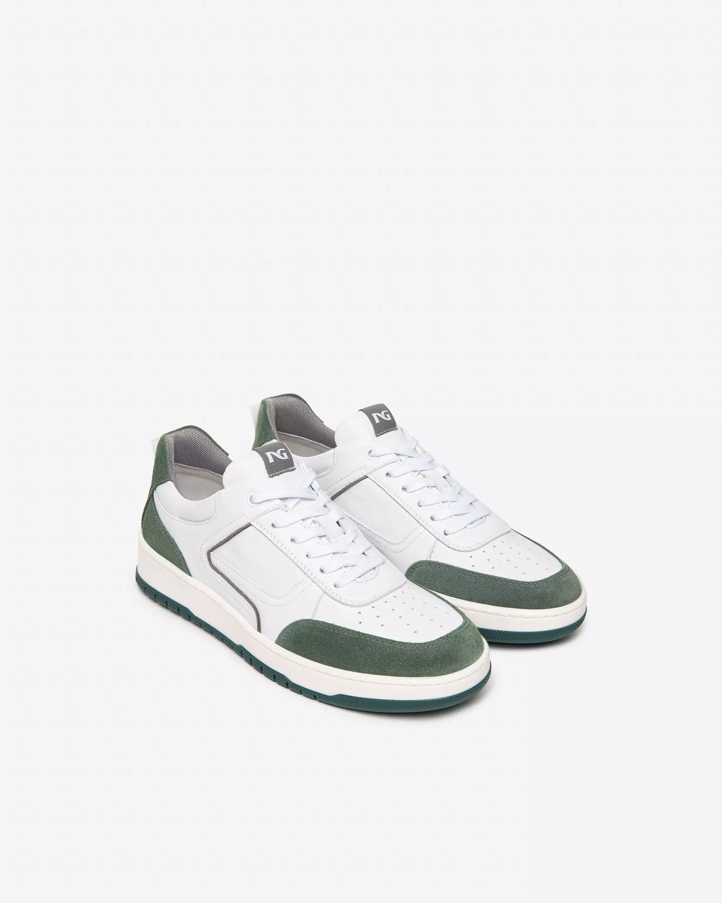 Sneakers Uomo in Pelle e Camoscio Beige Nero Giardini