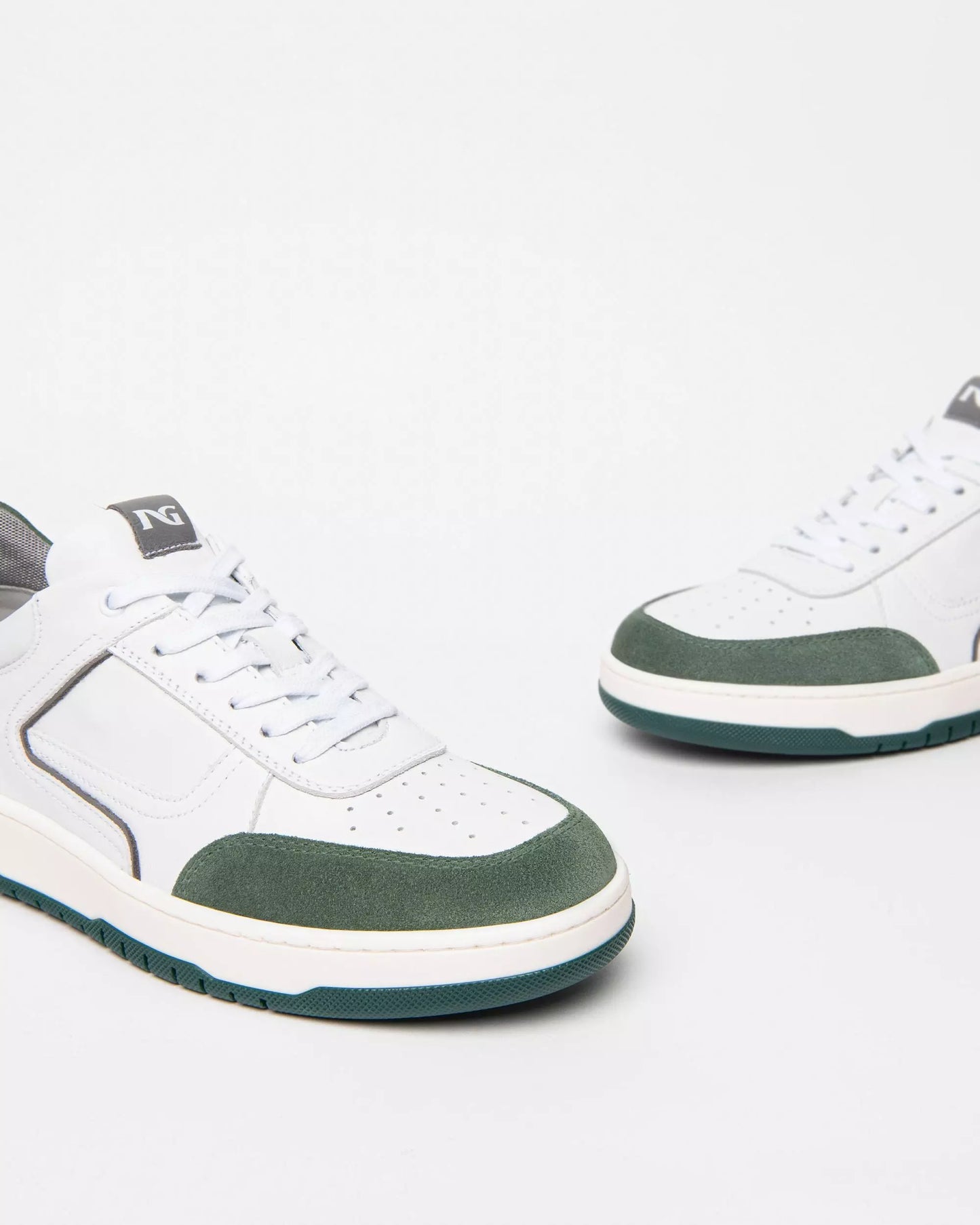 Sneakers Uomo in Pelle e Camoscio Beige Nero Giardini