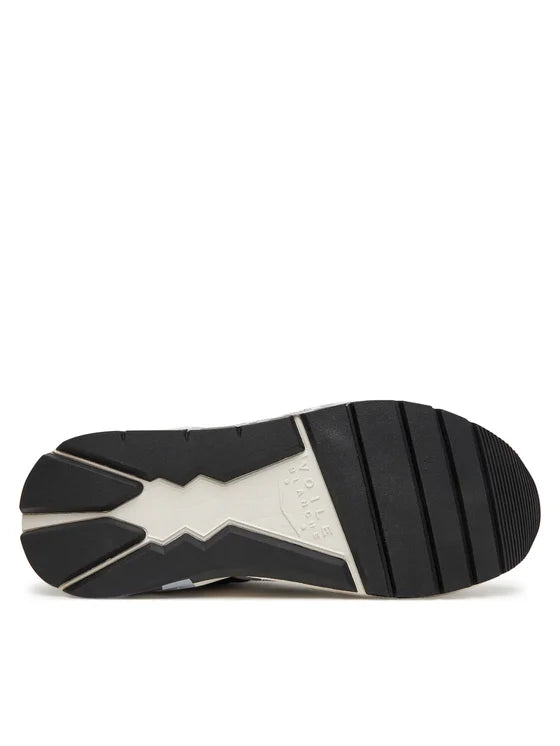 Sneakers Voile Blanche Mod. Club  Blue con profilibianco e arancio