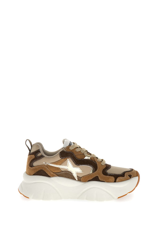 W6YZ MIA-W. SUEDE/NYLON TAUPE-BLACK-BEIGE