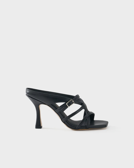 Bruno Premi Sandalo in nappa Nero con tacco alto