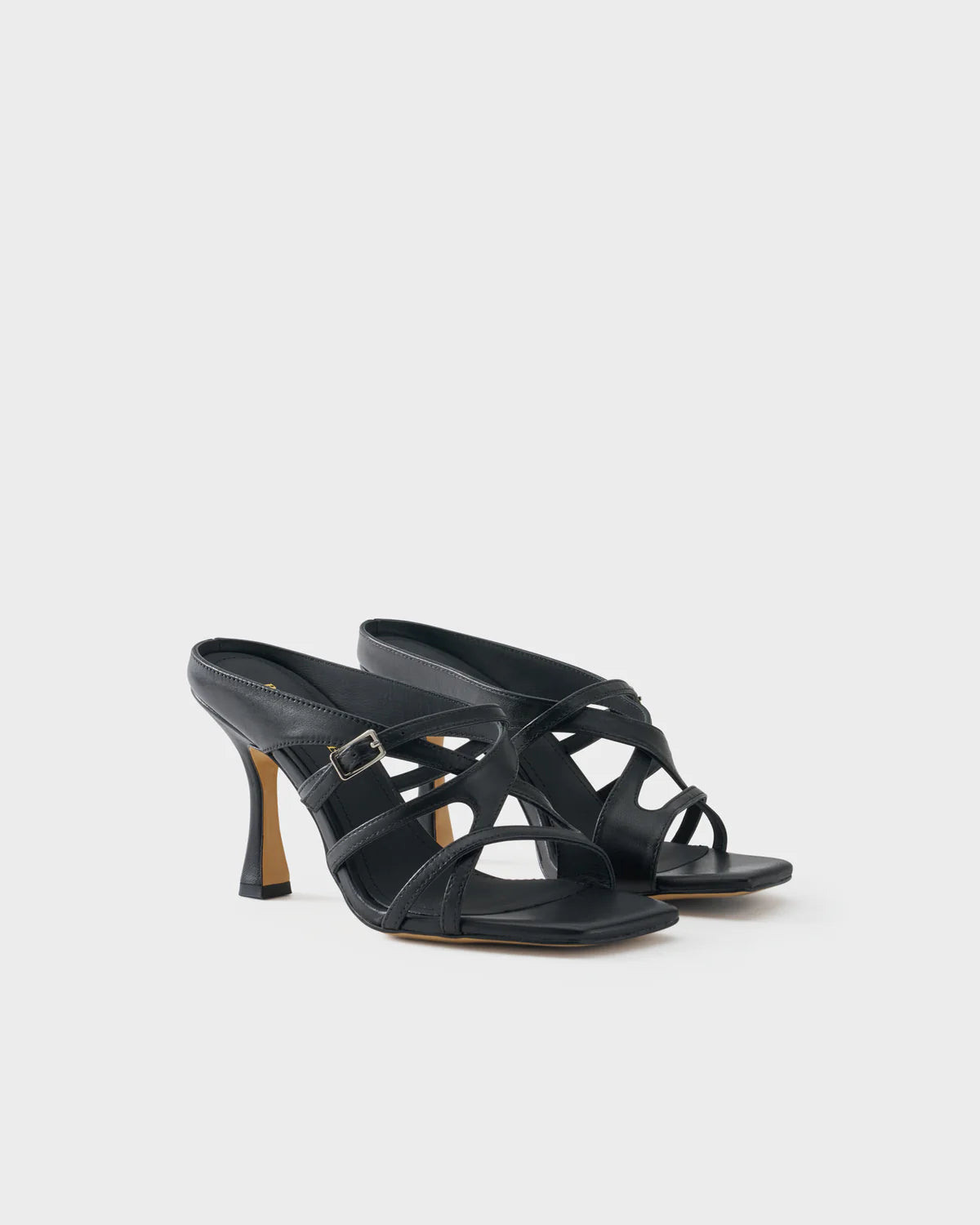 Bruno Premi Sandalo in nappa Nero con tacco alto