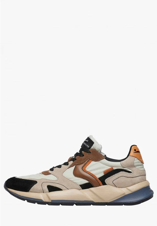 Voile Blanche Sneakers Multicolr Beige Nera Bianca Mod. Club Uomo