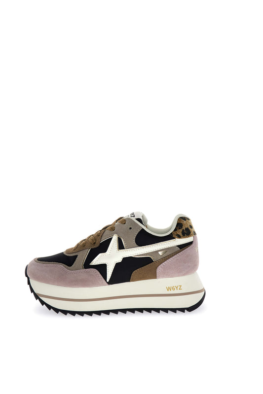 DEVA W. SUEDE/NYLON/PONY ANTHRACITE-BLACK-GREY-TAUPE