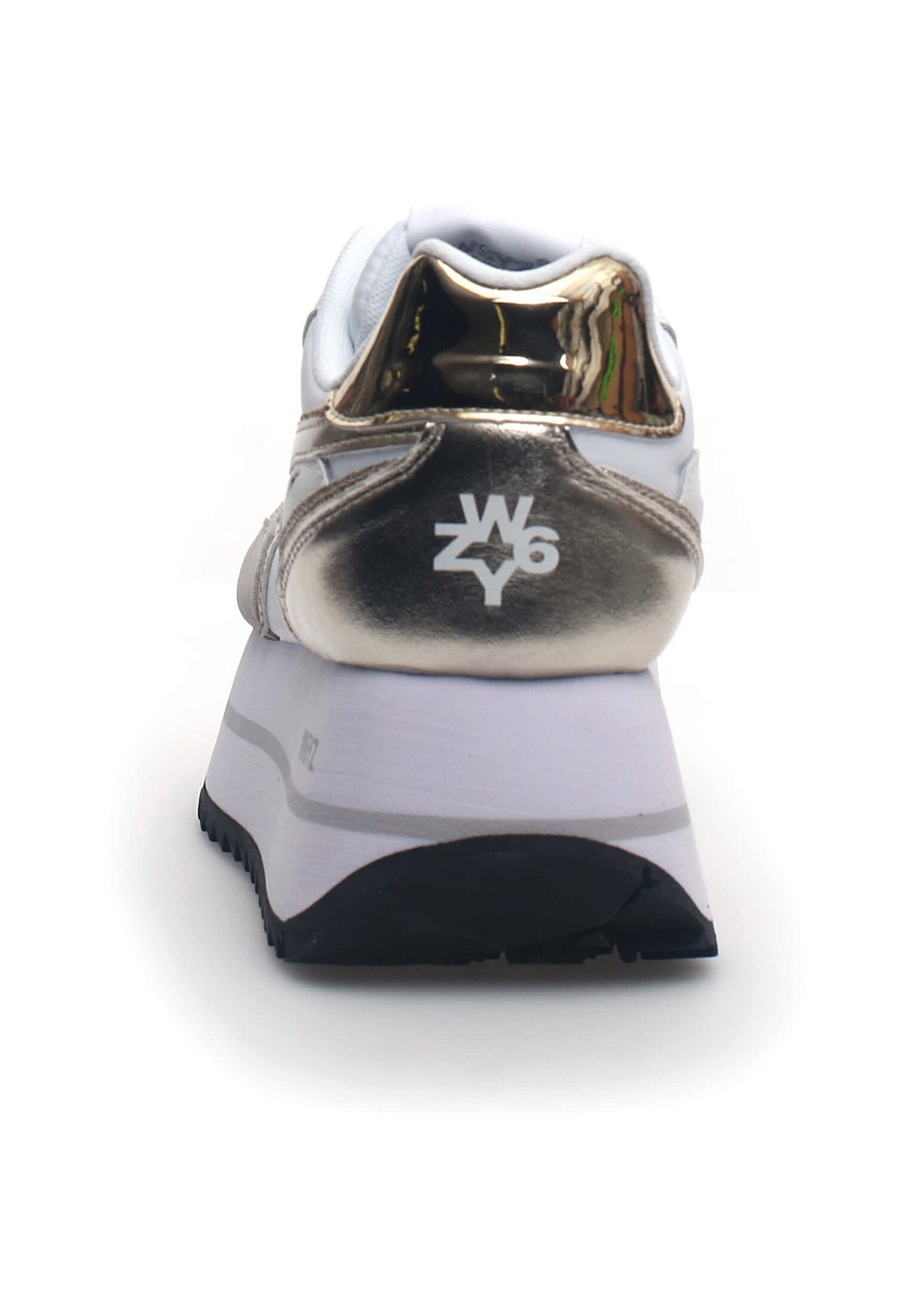 Sneakers W6yz Modello Dewa Bianca con profili  platino
