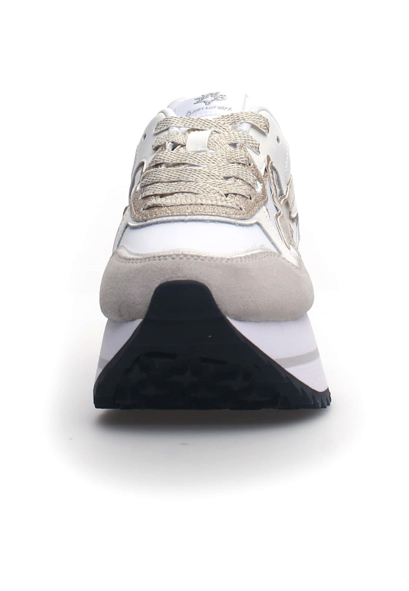 Sneakers W6yz Modello Dewa Bianca con profili  platino
