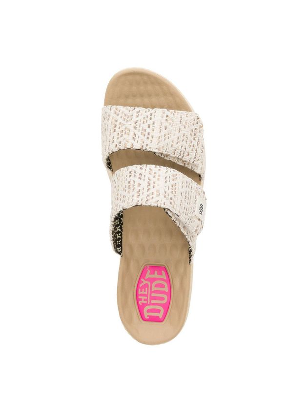 Sandalo Zeppa Hey Dude Delray Slide Surf Baja da Donna - Avorio