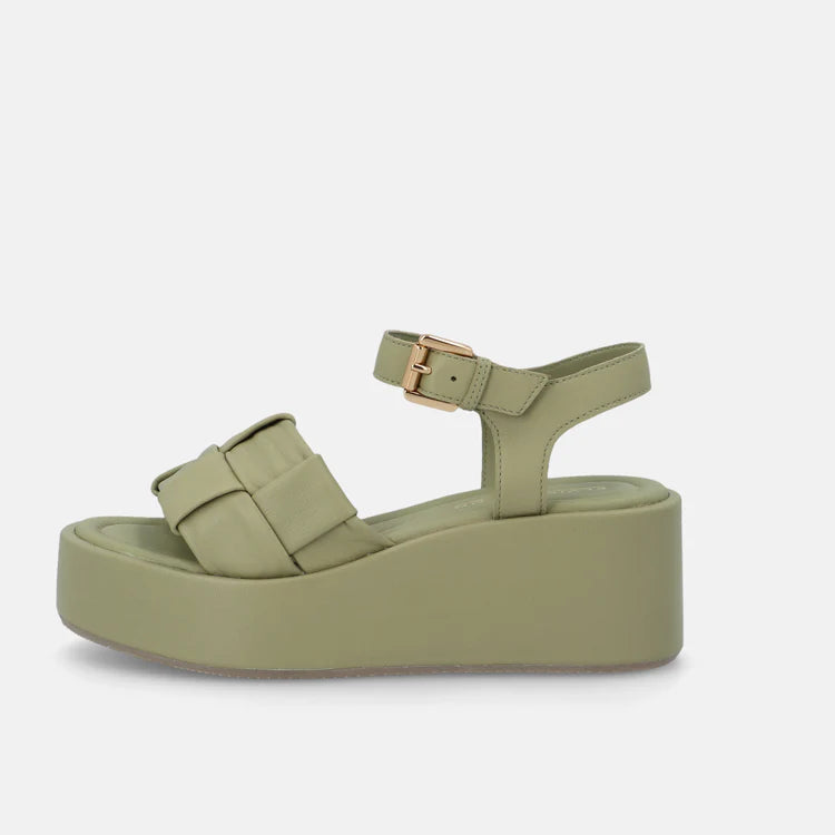Elvio Zanon Khaki Wedges