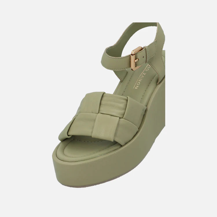 Elvio Zanon Khaki Wedges