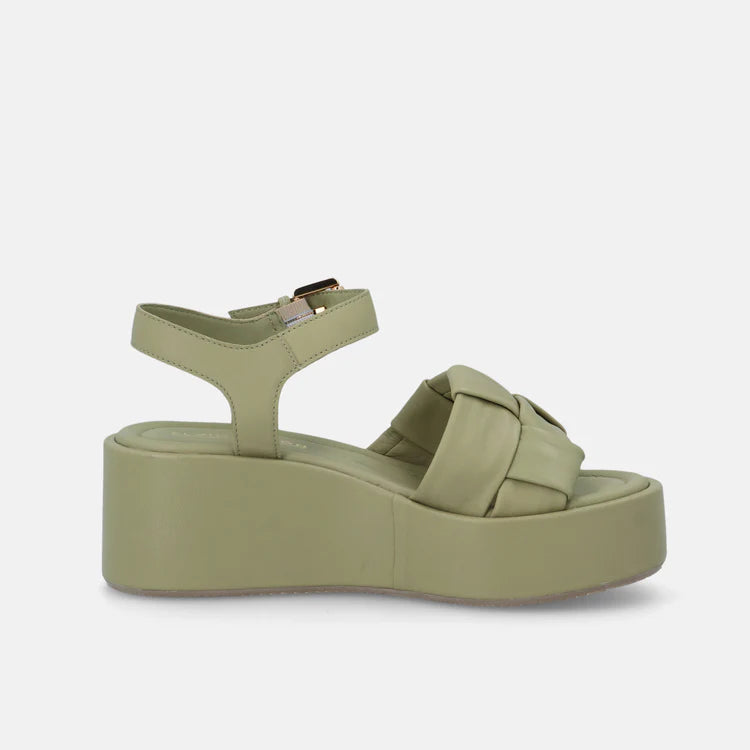 Elvio Zanon Khaki Wedges