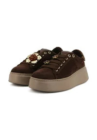 GIO+ Sneakers basse -suede-marrone PIA408A