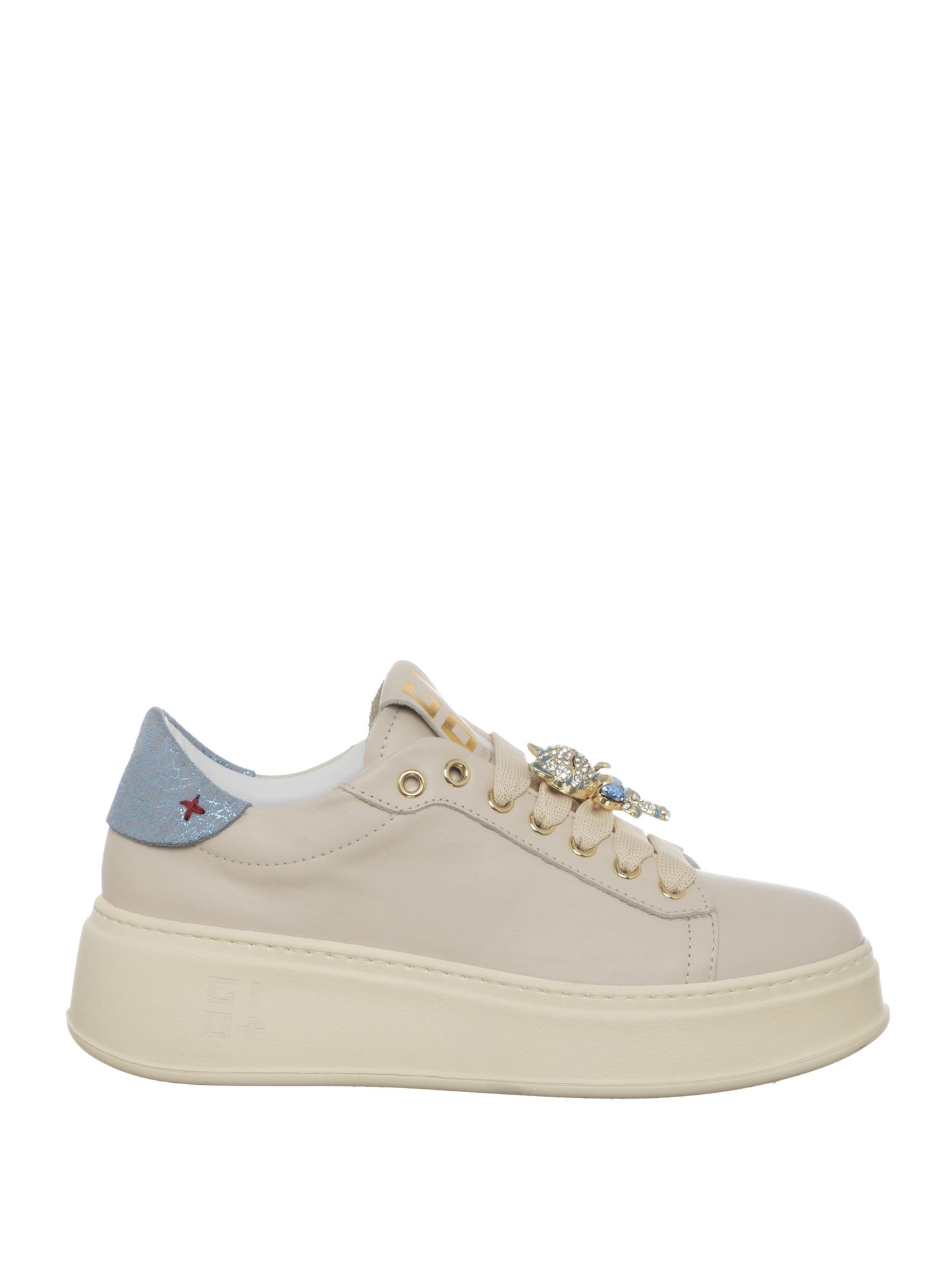 Sneakers Donna GIO+ Beige Platino in Pelle